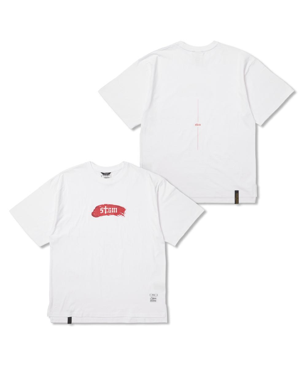 STIGMA스티그마 STGM Paint Oversized Short Sleeves T-Shirts White