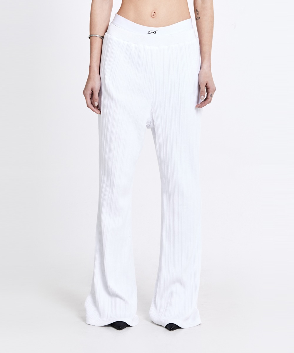 51PERCENT51퍼센트 Irregular bootcut pants - White(woman)