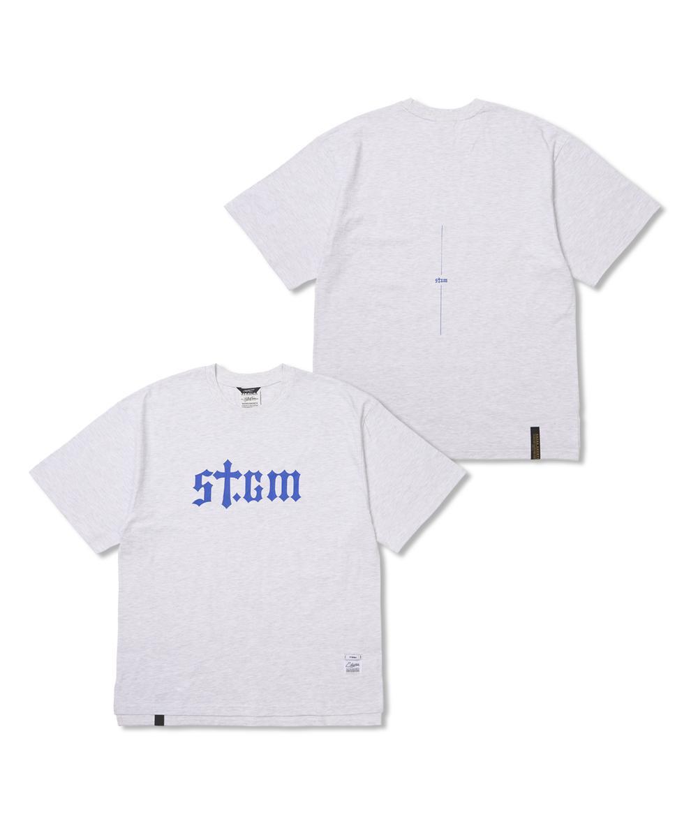 STIGMA스티그마 STGM Logo Oversized Short Sleeves T-Shirts White melange