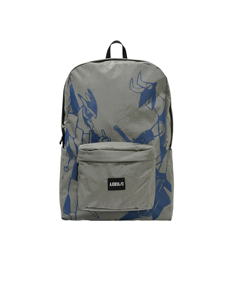 AJO BY AJO아조바이아조 Robots Duel Backpack [Grey]