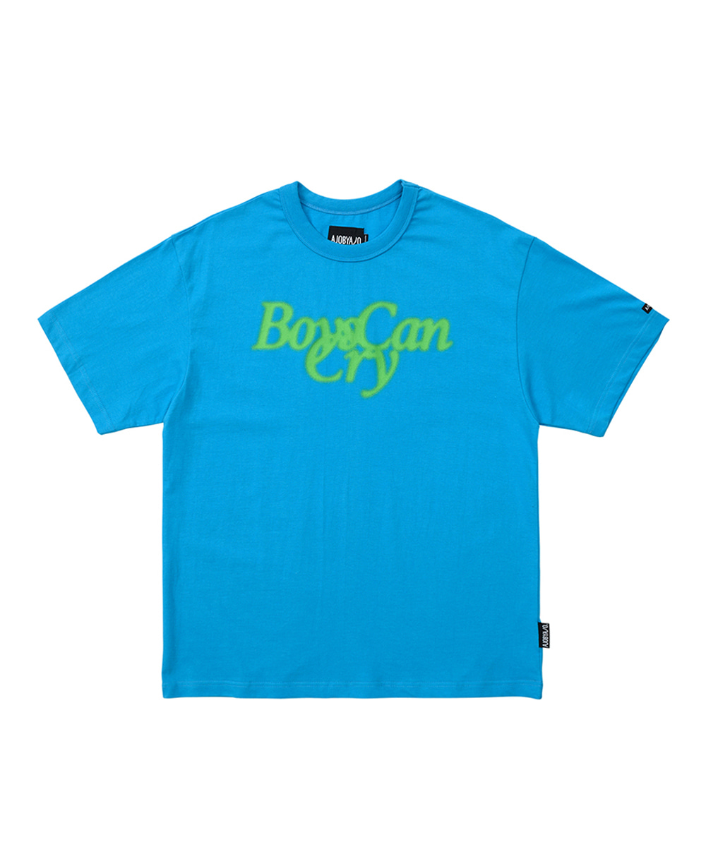 AJO BY AJO아조바이아조 Boys Can Cry T-Shirt [Blue]