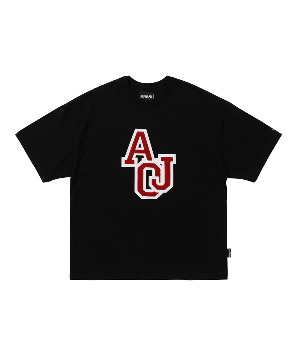 AJO BY AJO아조바이아조 Boucle Embroidered T-Shirt [Black]