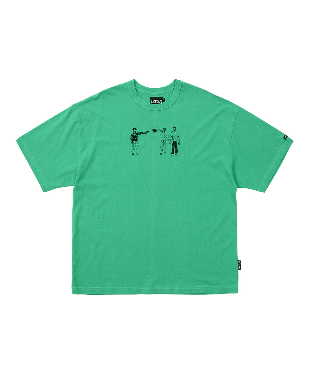 AJO BY AJO아조바이아조 Girls Can Shoot T-Shirt [Green]