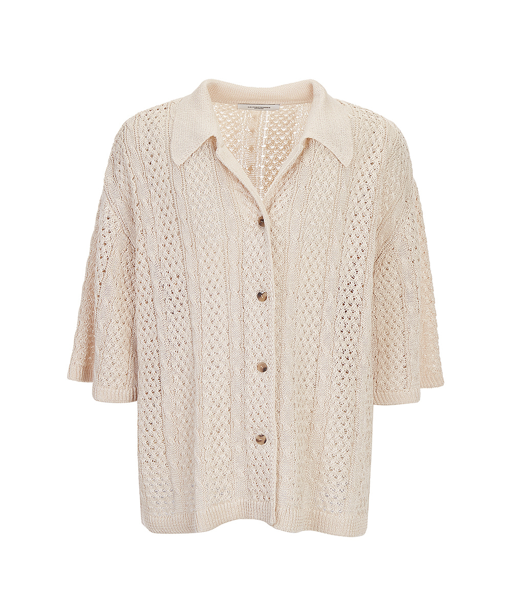 LE17SEPTEMBRE HOMME르917옴므 CABLE KNITTING SHIRT BEIGE