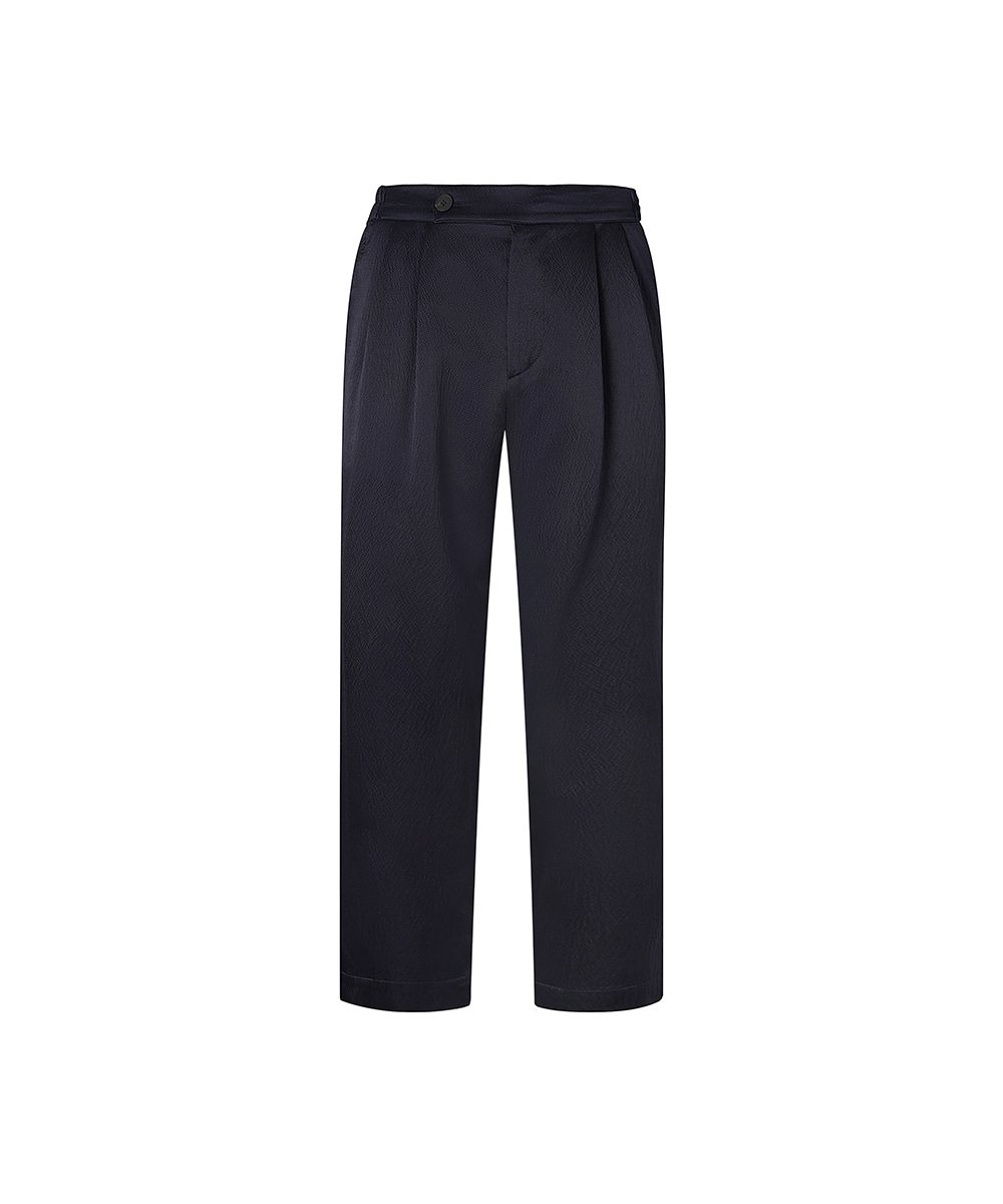 LE17SEPTEMBRE HOMME르917옴므 SILK TWO PLEATED EASY PANTS NAVY
