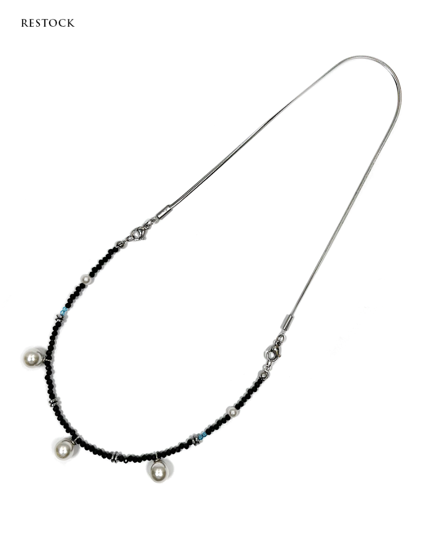 YOUCHE PRET A PORTER유체 프레타포르테 23PS NX PEARL LAYERED NECKLACE BK [Restock]