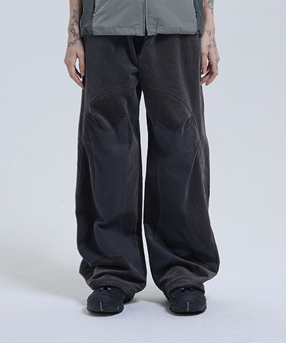 THE COLDEST MOMENT더콜디스트모먼트 TCM corduroy mesh pants (charcoal) (10/27 예약배송)