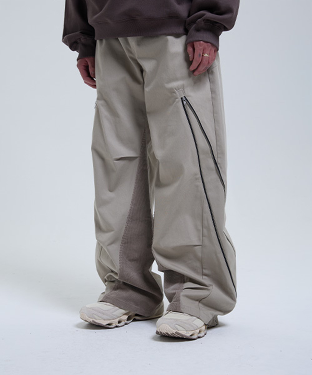 THE COLDEST MOMENT더콜디스트모먼트 TCM front back zipper pants (beige) (10/6 예약배송)