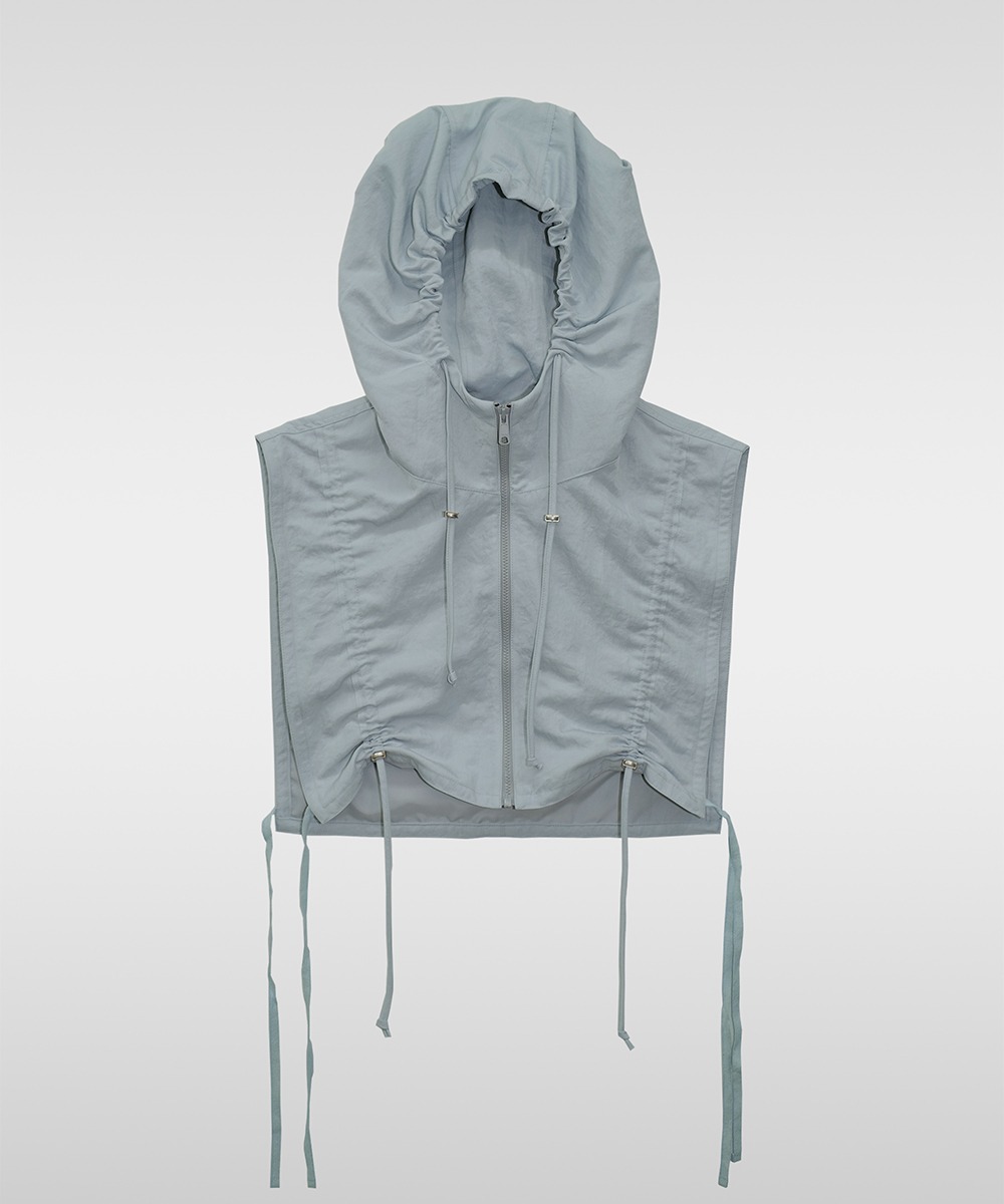 EERST이어스트 Open Hooded Vest [Pale Blue]